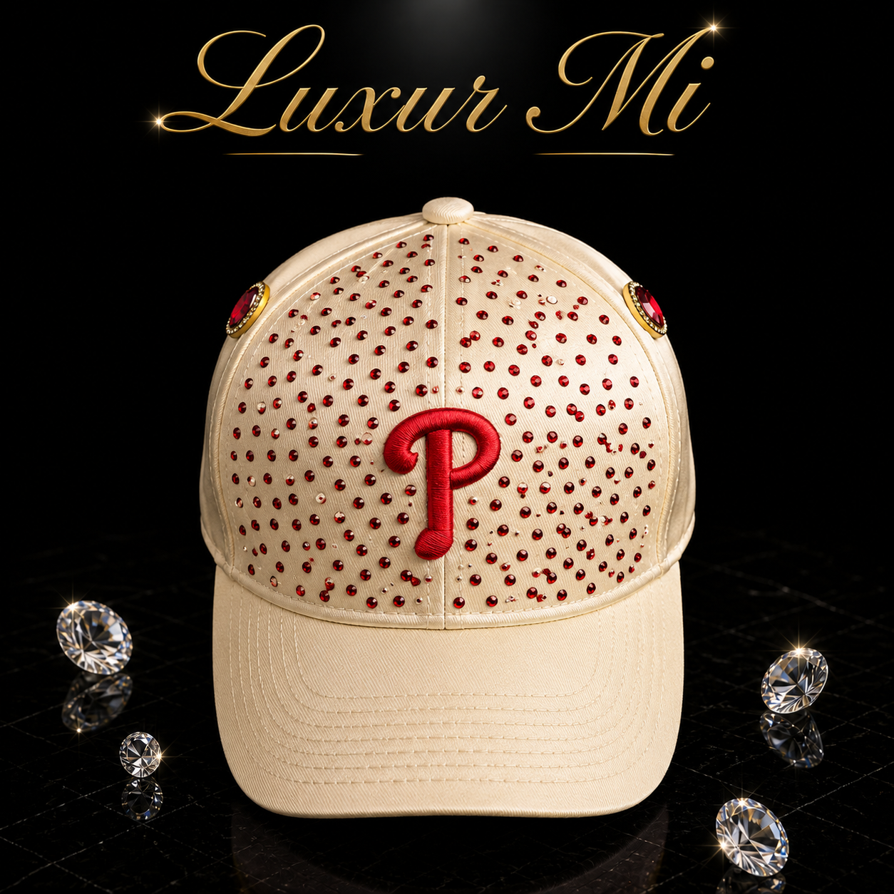 Ruby Ice Phillies Satin Snapback ❤️💎